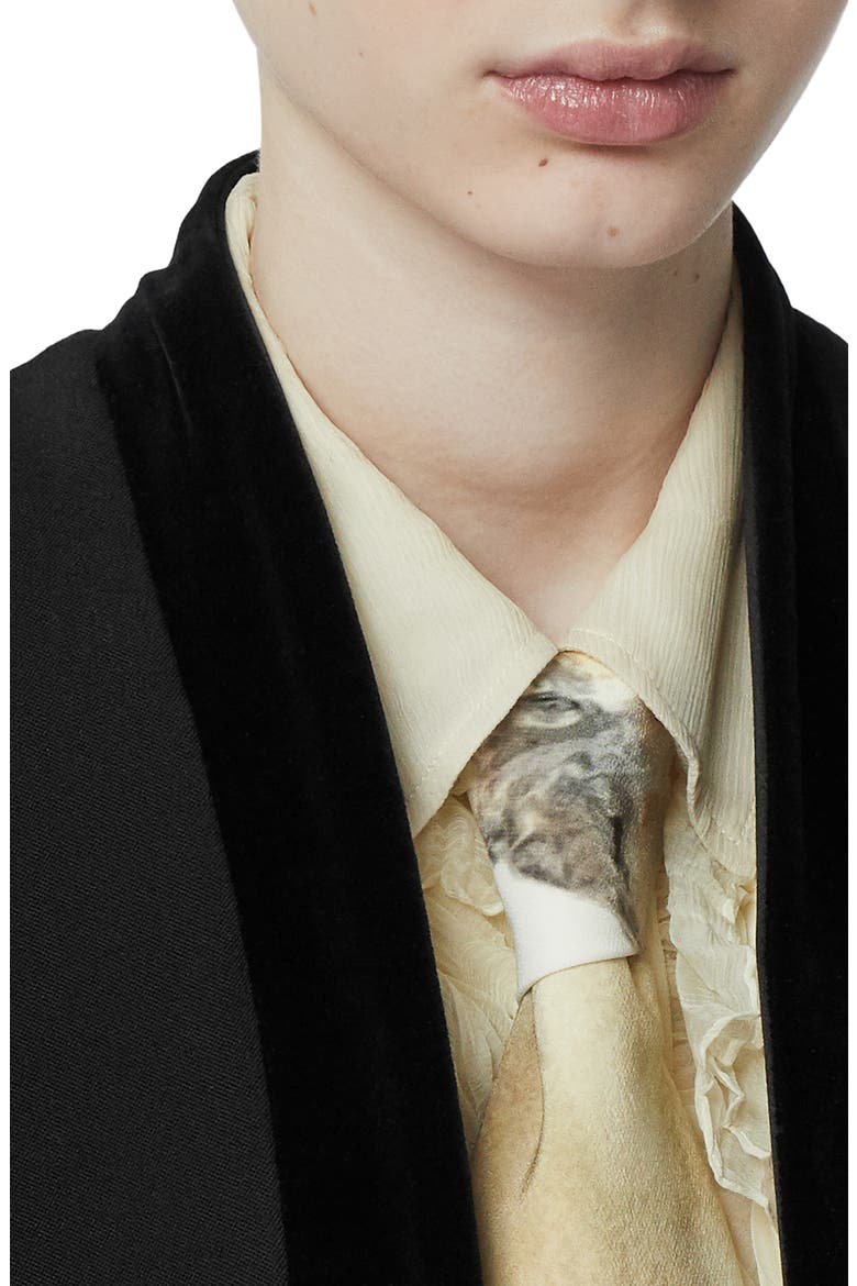 Velvet Trim Crop Jacket, Alternate, color, BLACK
