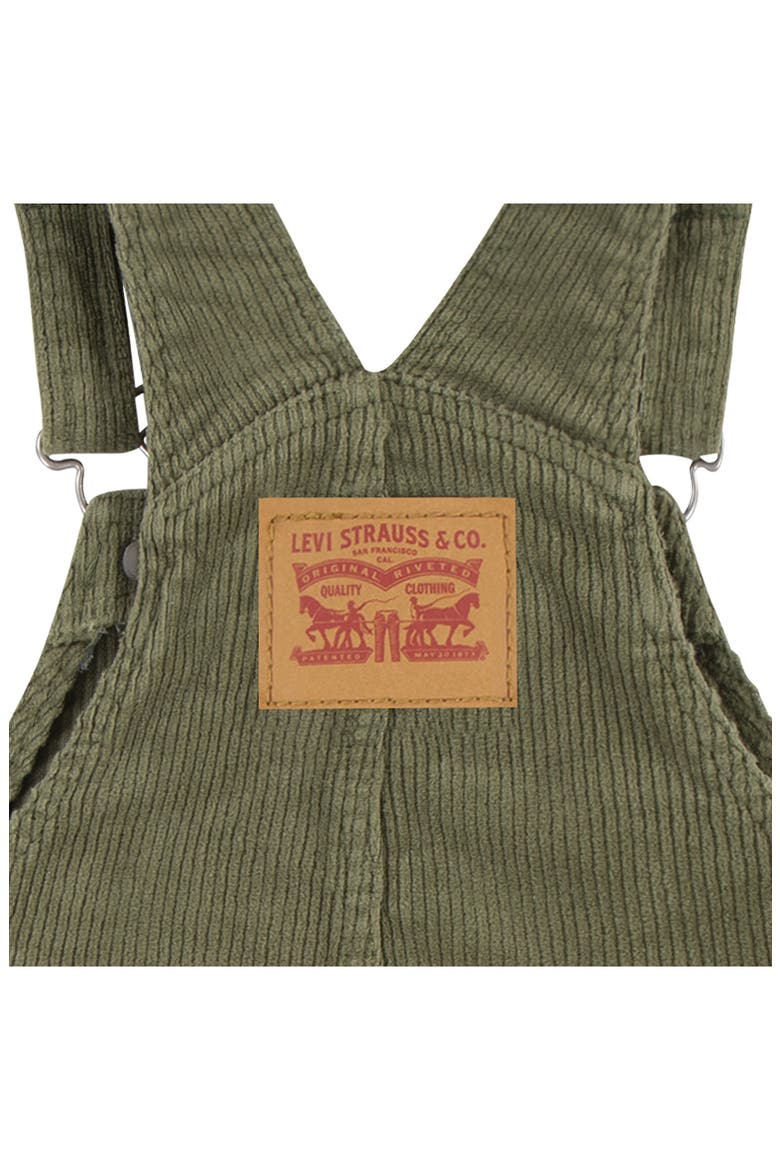Stretch Cotton Corduroy Overalls, Alternate, color, OLIVINE