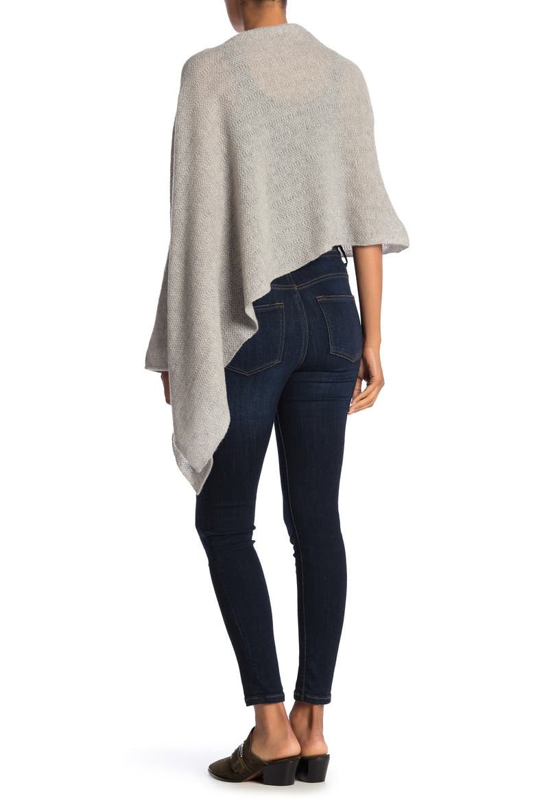 Cashmere Poncho, Alternate, color, LT HT GREY