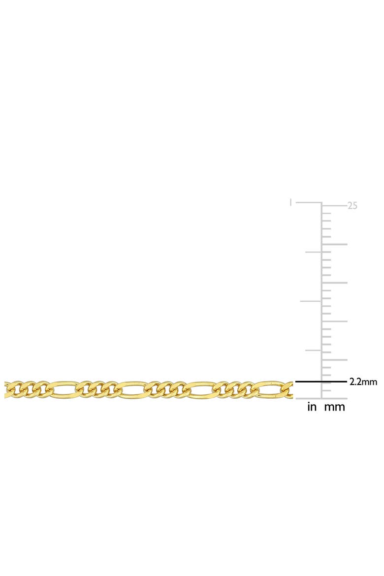 2.2mm Figaro Chain Necklace & Bracelet Set, Alternate, color, YELLOW GOLD