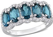 Julianna B. Gemstones Oval Semi-Eternity Ring