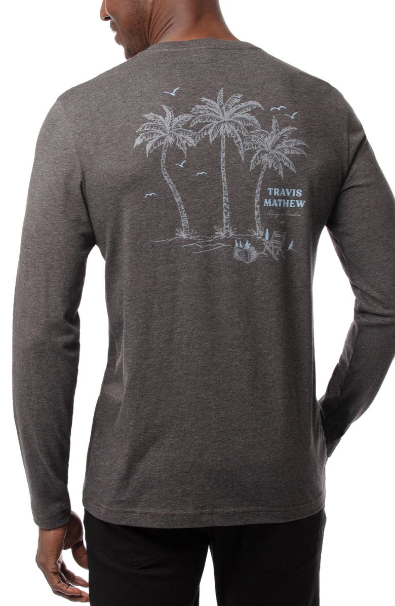 TravisMathew Men's Calm Currents Long Sleeve Logo Cotton Graphic Tee, Alternate, color, 