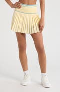 Zella Mixed Media Pleated Sport Skirt