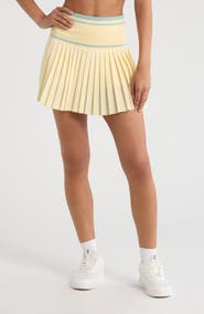 Zella Mixed Media Pleated Sport Skirt