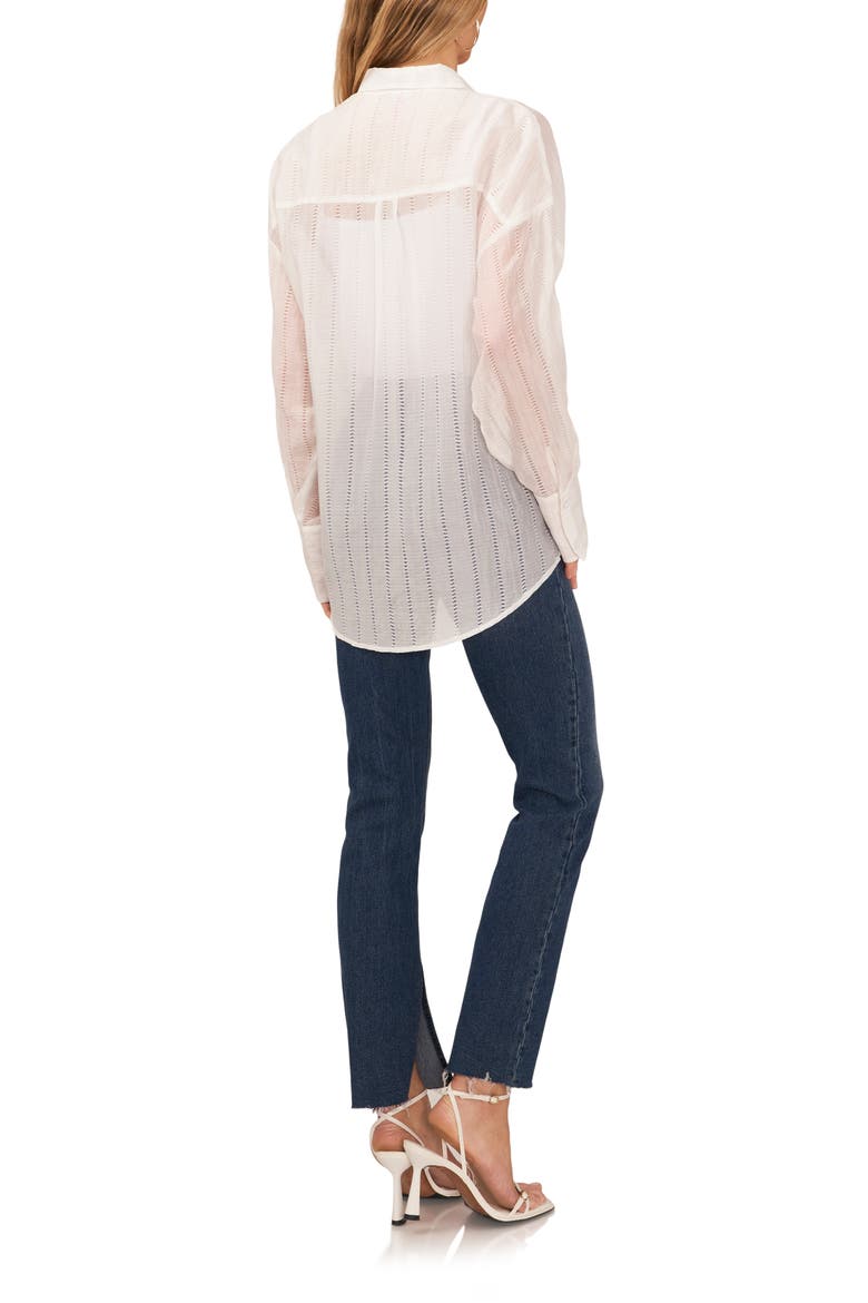 Oversize Long Sleeve Gauze Button-Up Shirt, Alternate, color, ULTRA WHITE