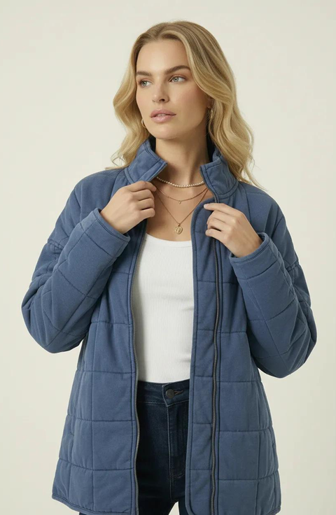 Quilted Fleece Long Sleeve Jacket