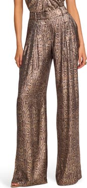 Ramy Brook Oscar Pleated Wide Leg Pants