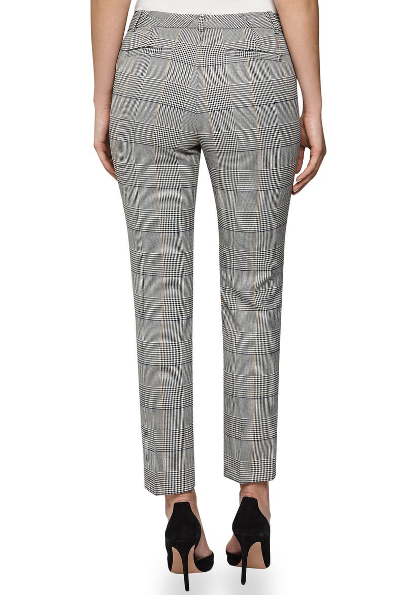 Deborah Glen Check Slim Ankle Trousers, Alternate, color, MULTI