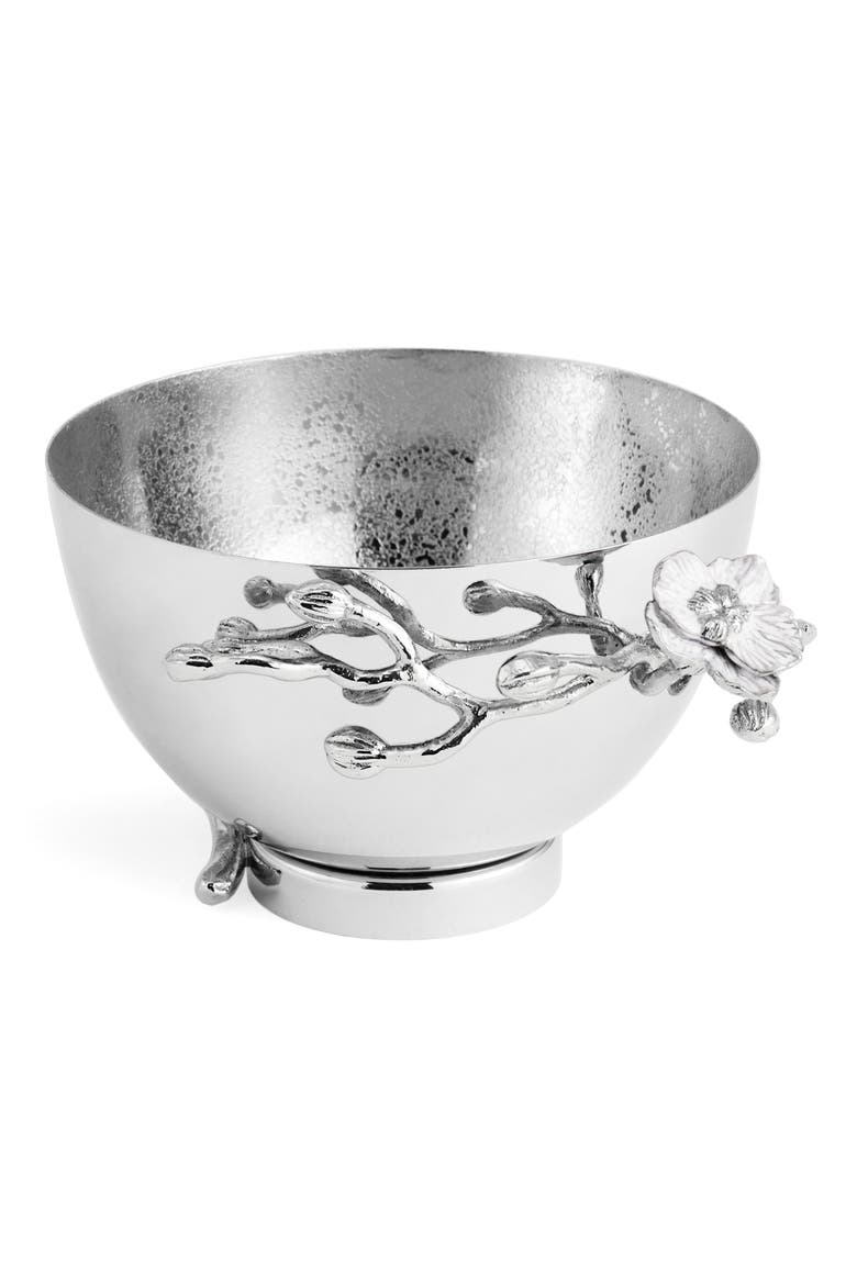 Silver Orchid Small Bowl, Alternate, color, SILVER