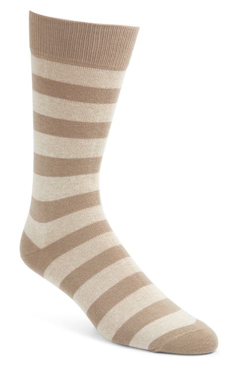 Stripe Cotton Blend Socks