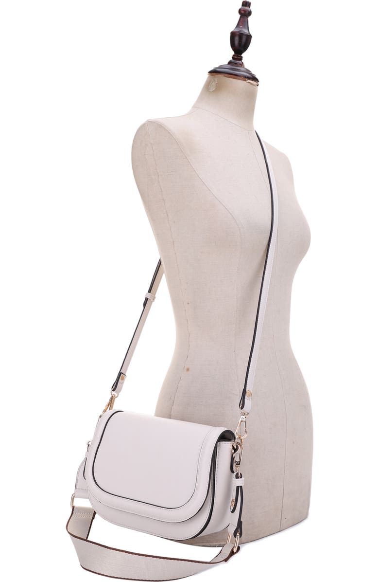 Mali + Lili Kiana Recycled Vegan Leather Crossbody Bag, Alternate, color, Ivory