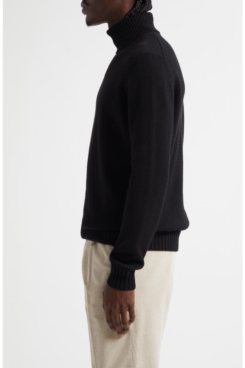 Cashmere Turtleneck Sweater, Alternate, color, BLACK