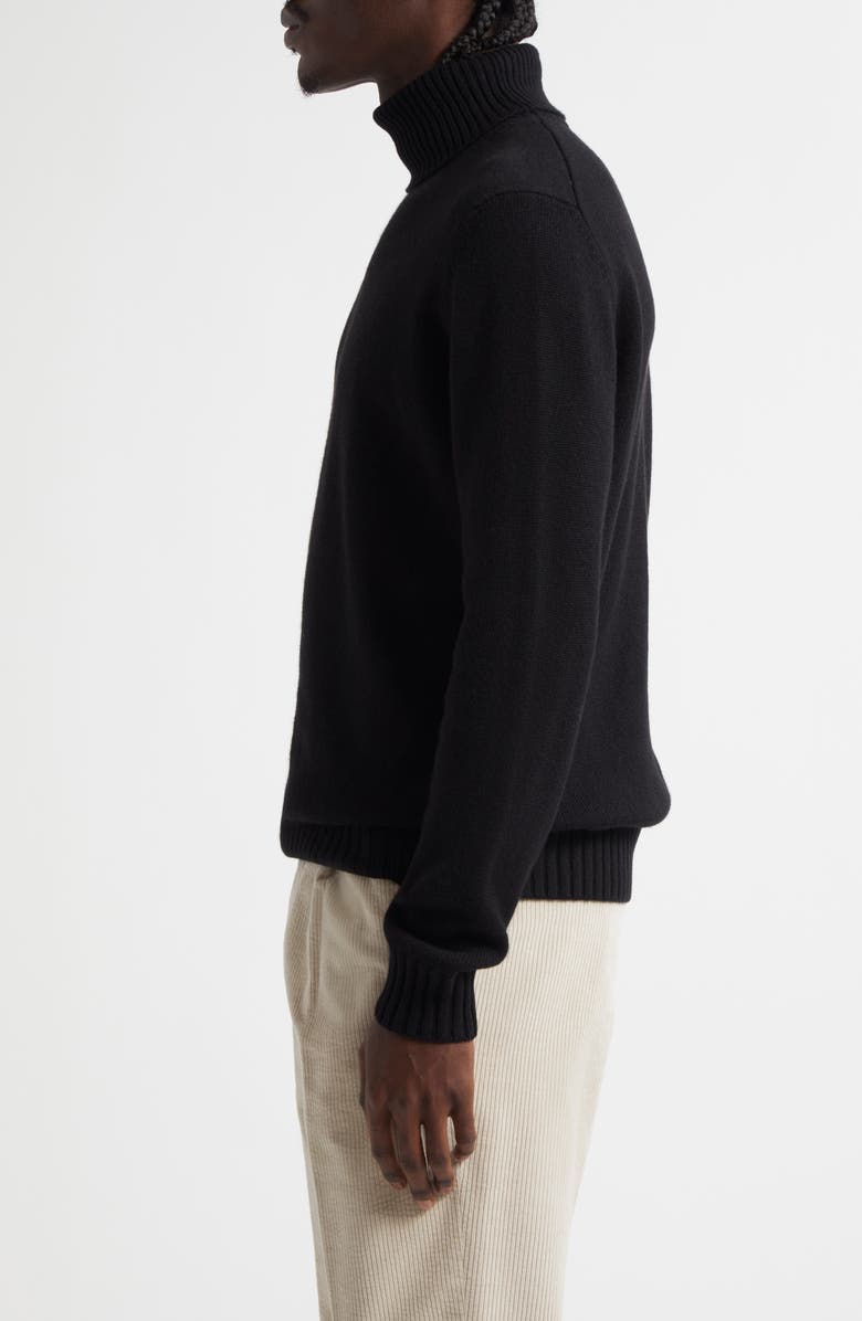 Thom Sweeney Cashmere Turtleneck Sweater, Alternate, color, Black
