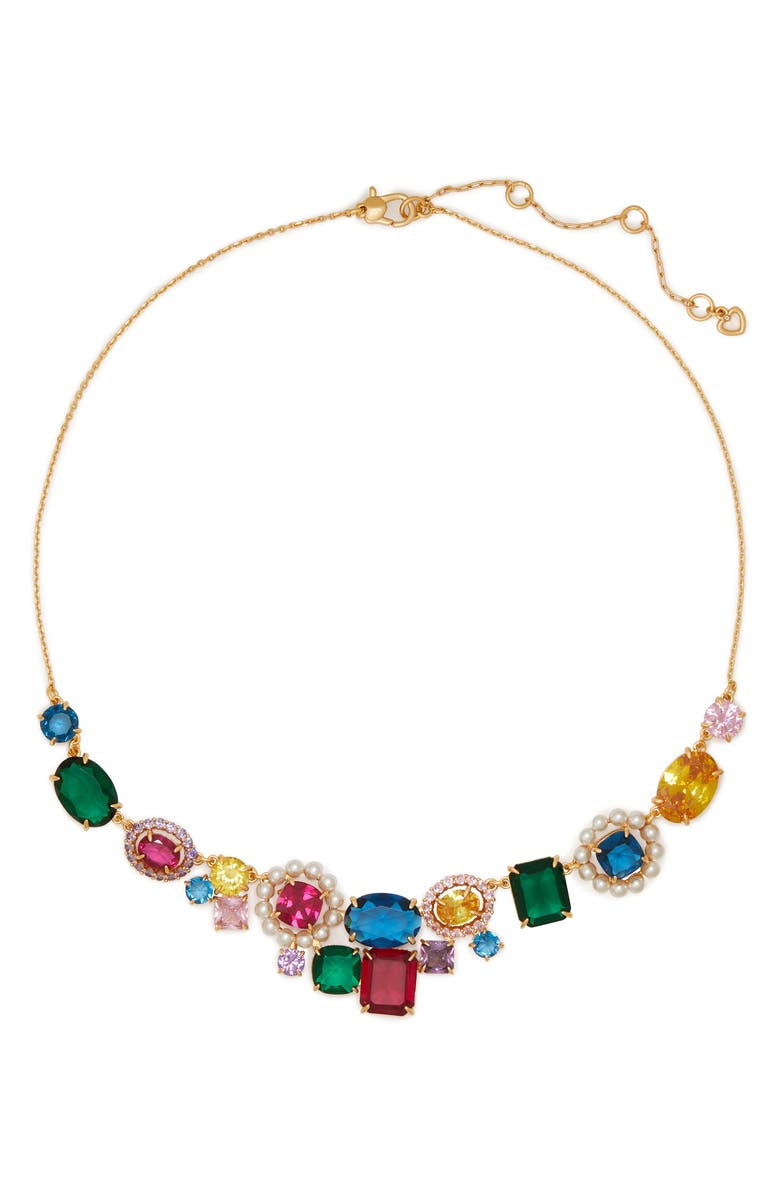 Kate Spade New York mixed crystal necklace, Main, color, 