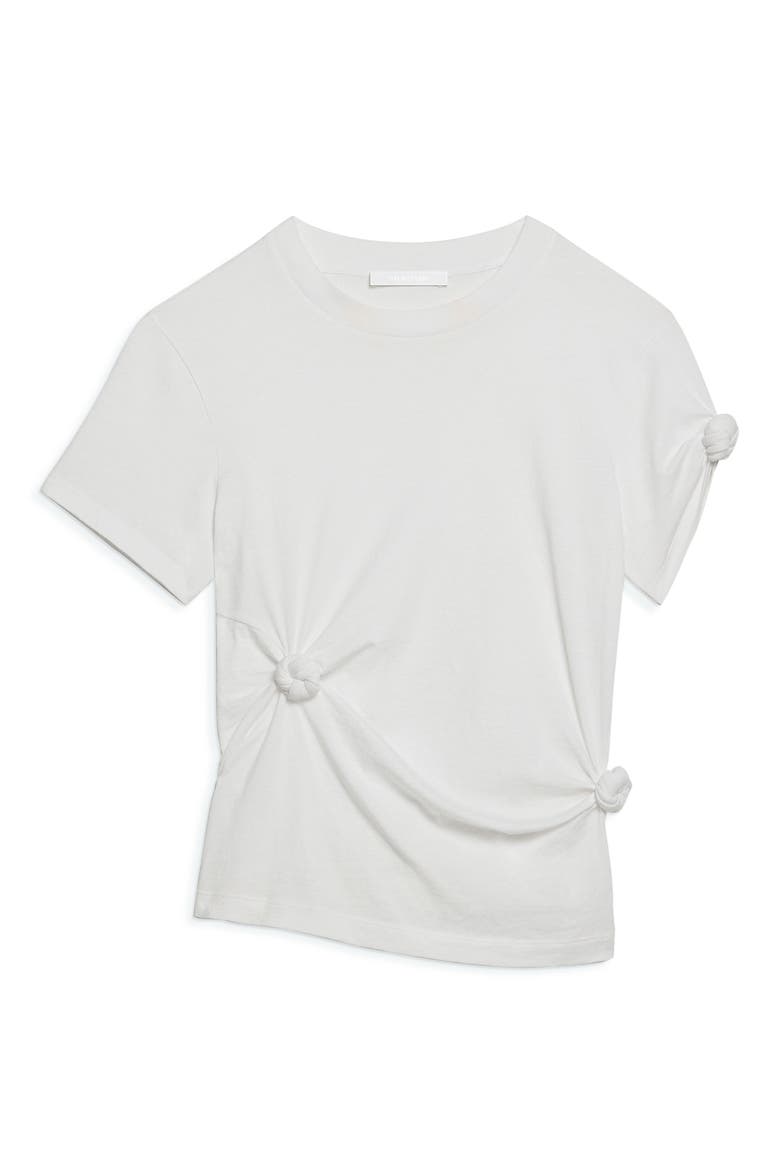 Knot Detail Cotton Baby Tee, Alternate, color, WHITE
