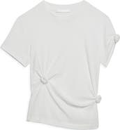 Helmut Lang Knot Detail Cotton Baby Tee