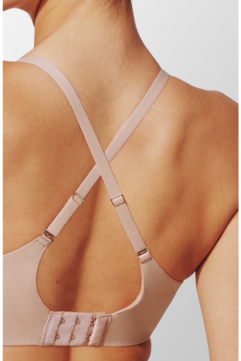 ComfortStretch Underwire Back Smoothing T-Shirt Bra, Alternate, color, TAUPE
