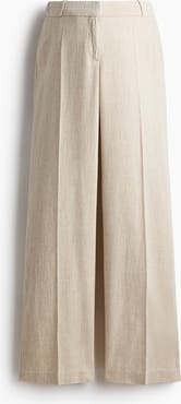 H&M Mama Linen-blend Tailored Trousers