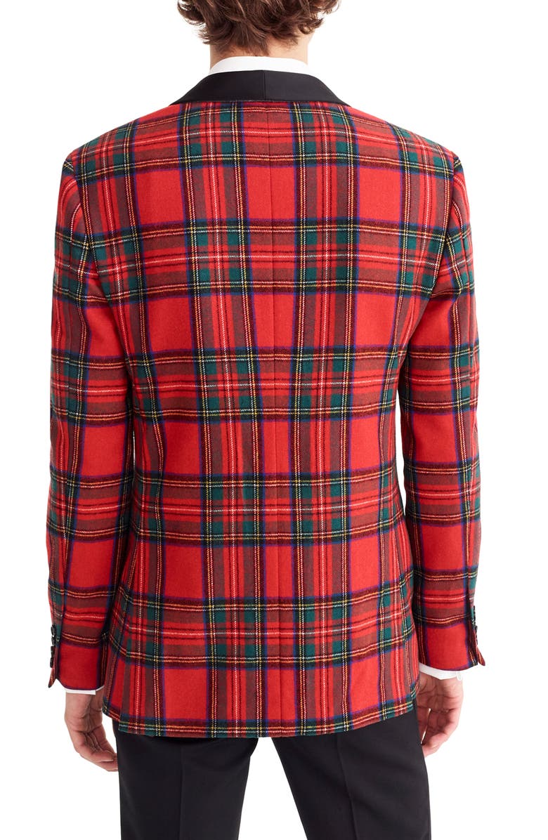 J.Crew Ludlow Slim Fit Tartan Wool Blend Dinner Jacket, Alternate, color, 