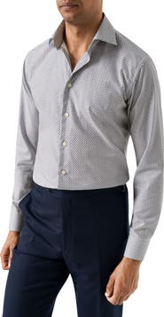 Eton Slim Fit Micro Floral Print Shirt