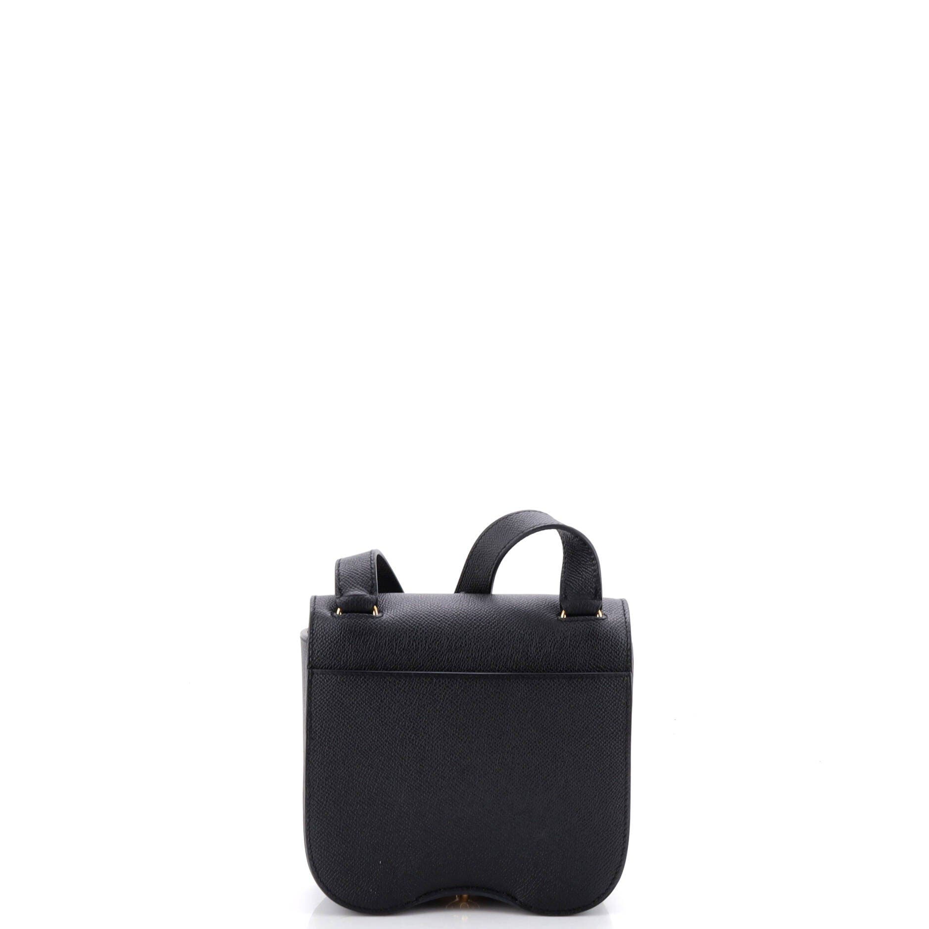 Pre-Owned Hermes Della Cavalleria Shoulder Bag Epsom Mini, Alternate, color, Noir