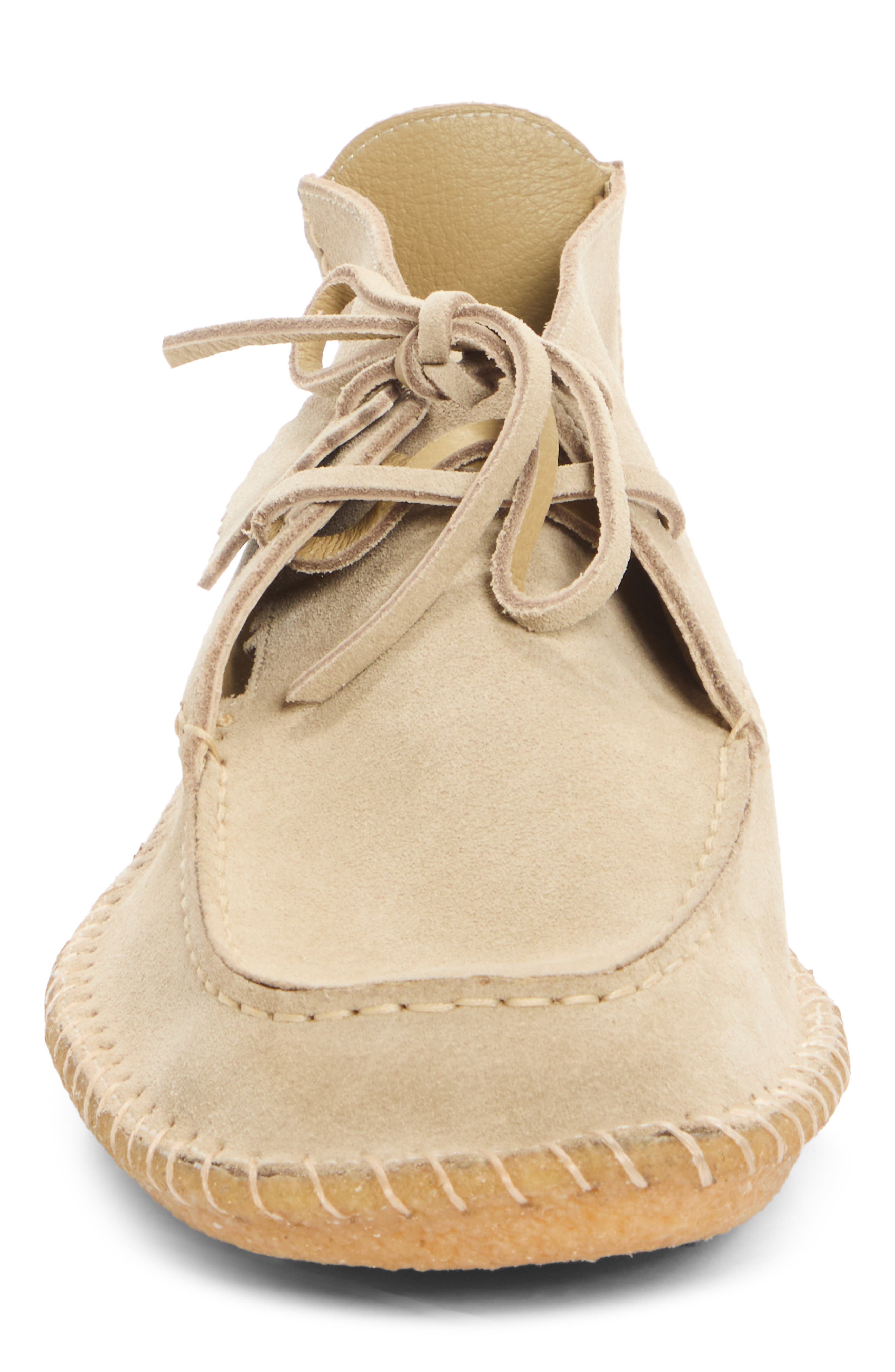 Desert Suede Moc Toe Shoe, Alternate, color, KRAFT BEIGE