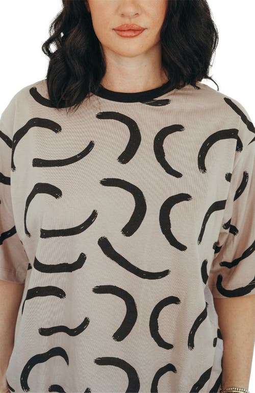 Turtledove London Organic Cotton Elsie Oversized T-Shirt in Stone  product