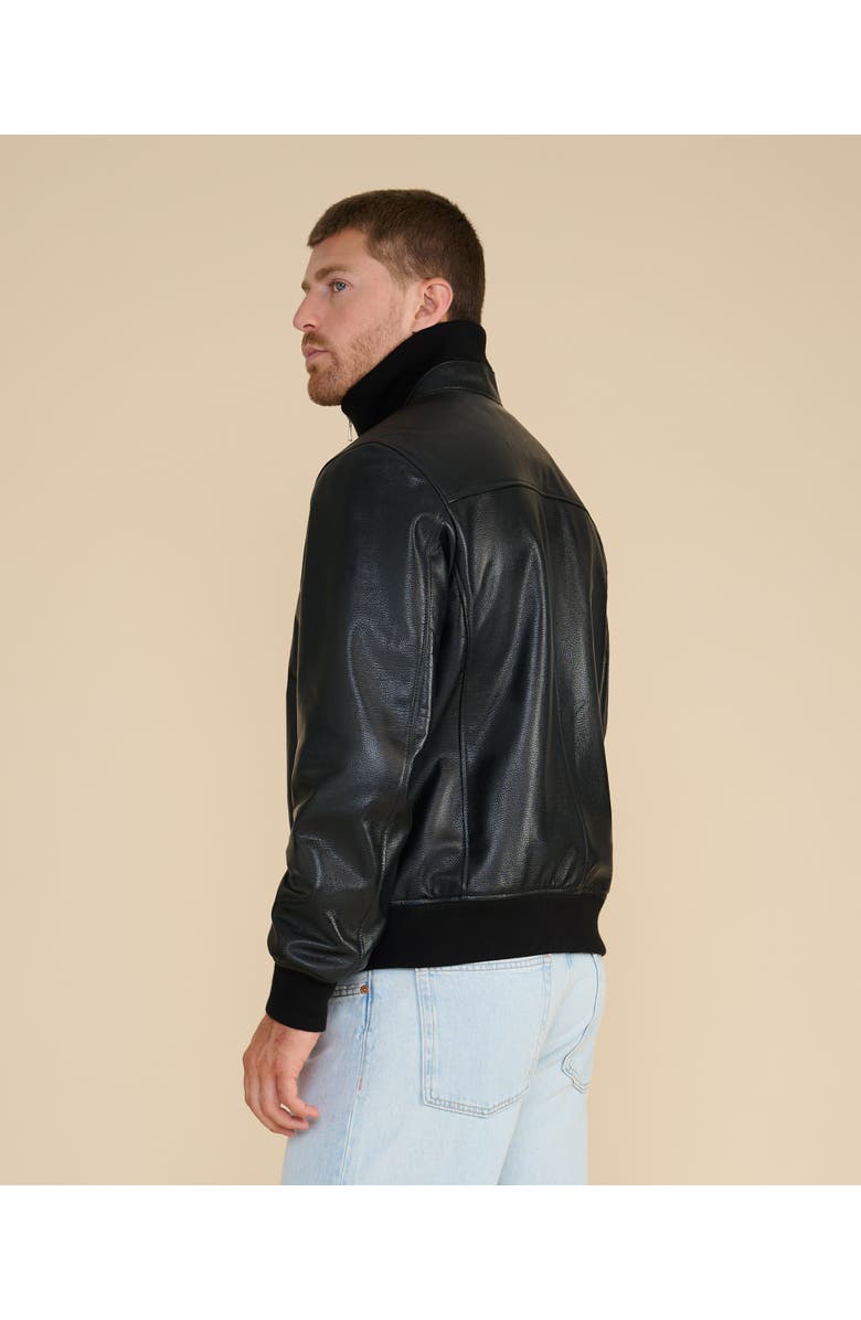 FURNIQ UK LLC Arthur Leather Jacket, Alternate, color, Black