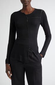 Jason Wu Collection Panelled Merino Wool Cardigan