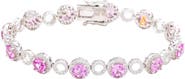 SUZY LEVIAN Sterling Silver Sapphire & Lab Grown White Sapphire Diamond Accent Circle Bracelet
