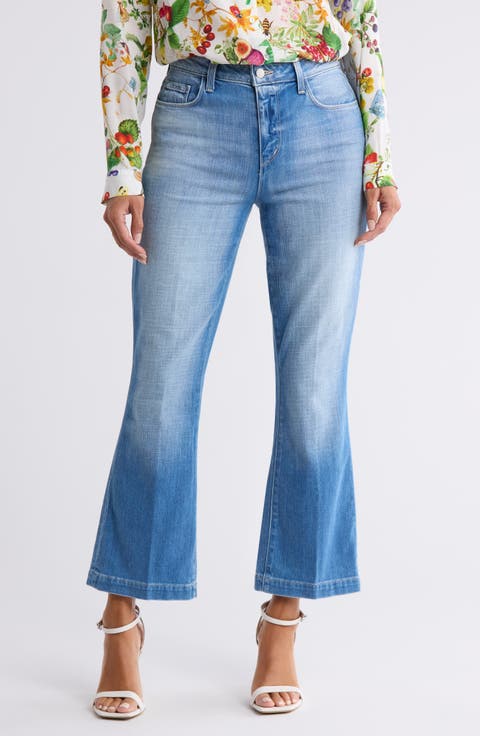 Ali High Waist Ankle Slim Flare Leg Jeans