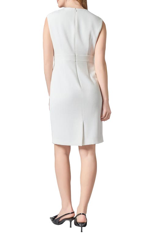 Kasper Sleeveless Sheath Dress In Lily White