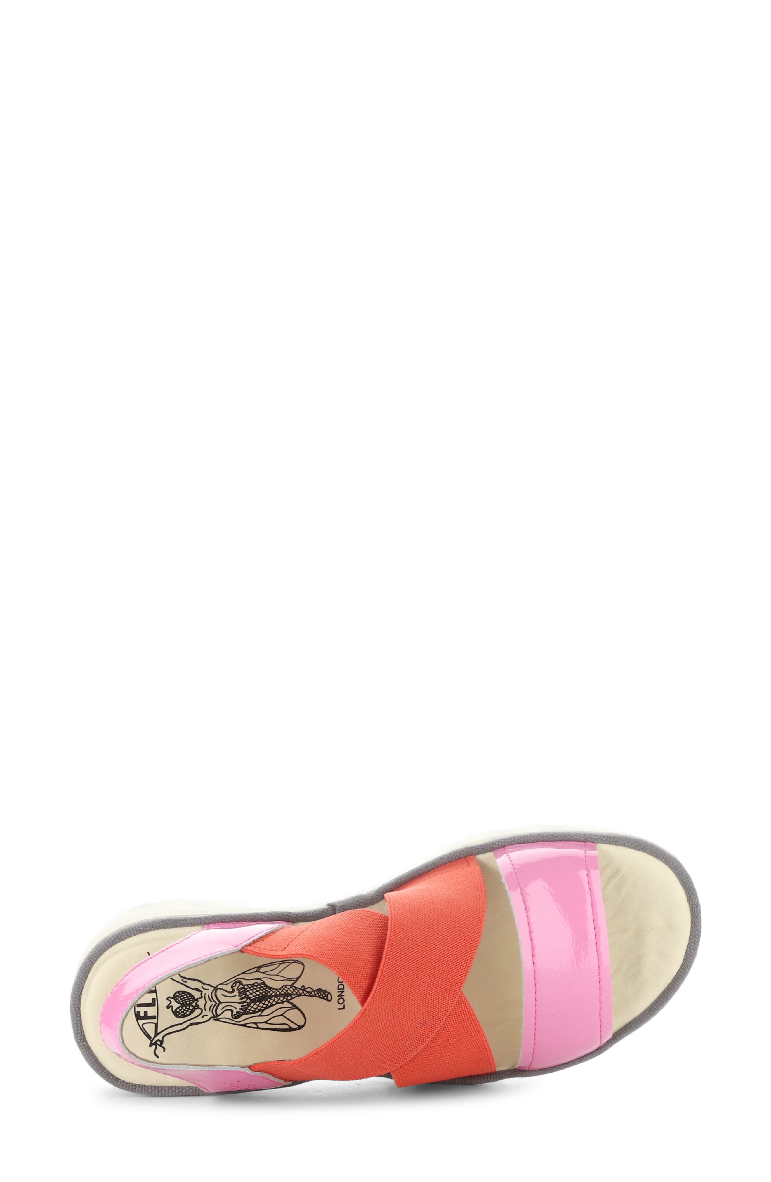 Taji Platform Slingback Sandal, Alternate, color, 010 PINK/ SCARLET