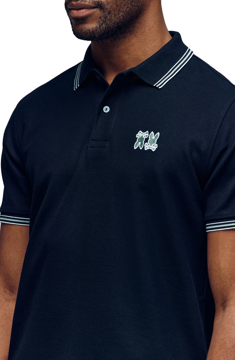 Psycho Bunny Archive Bunny Polo, Alternate, color, Black