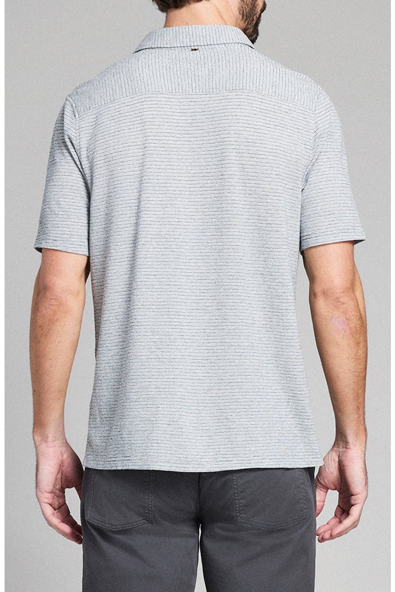 Textured Treme Knit Short Sleeve Button-Up Shirt, Alternate, color, GREY HEATHER