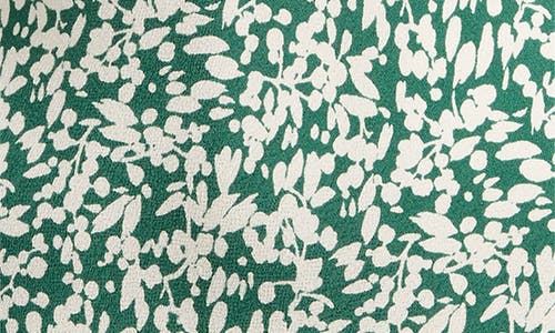 Madewell Seamed V-neck Minidress In Abstract Leaf Kelly Verdant Gr