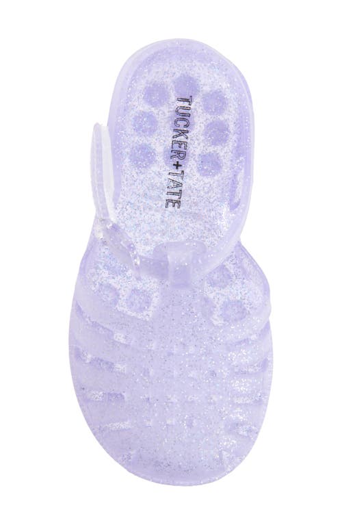 Tucker + Tate Kids' Sunnie Jelly Fisherman Sandal In Purple Glitter