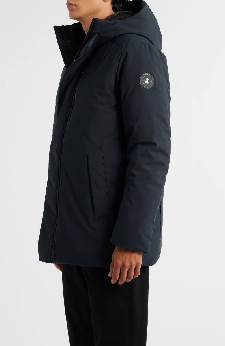 Save The Duck Antoine Faux Fur Lined Waterproof Hooded Parka, Alternate, color, Black