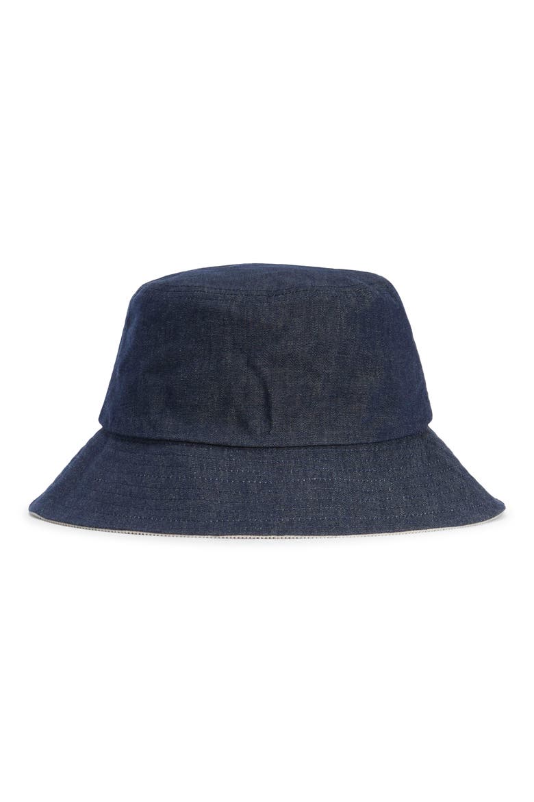 Asker Water Resistant Waxed Denim Bucket Hat, Alternate, color, INDIGO