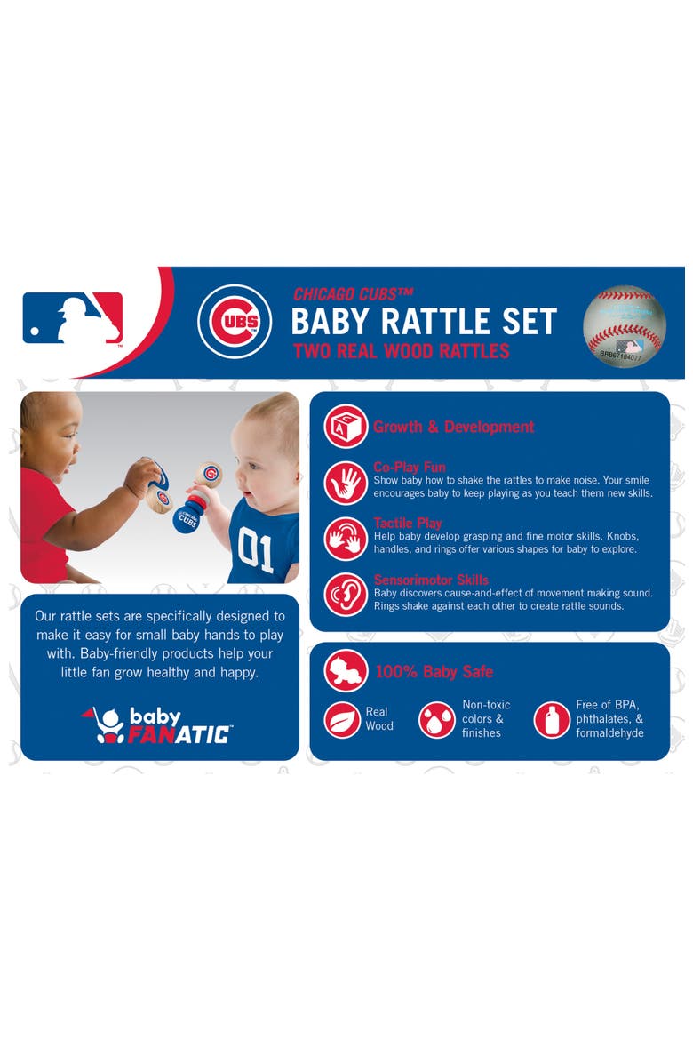 Chicago Cubs Baby Rattles 2-Pack, Alternate, color, Multicolor