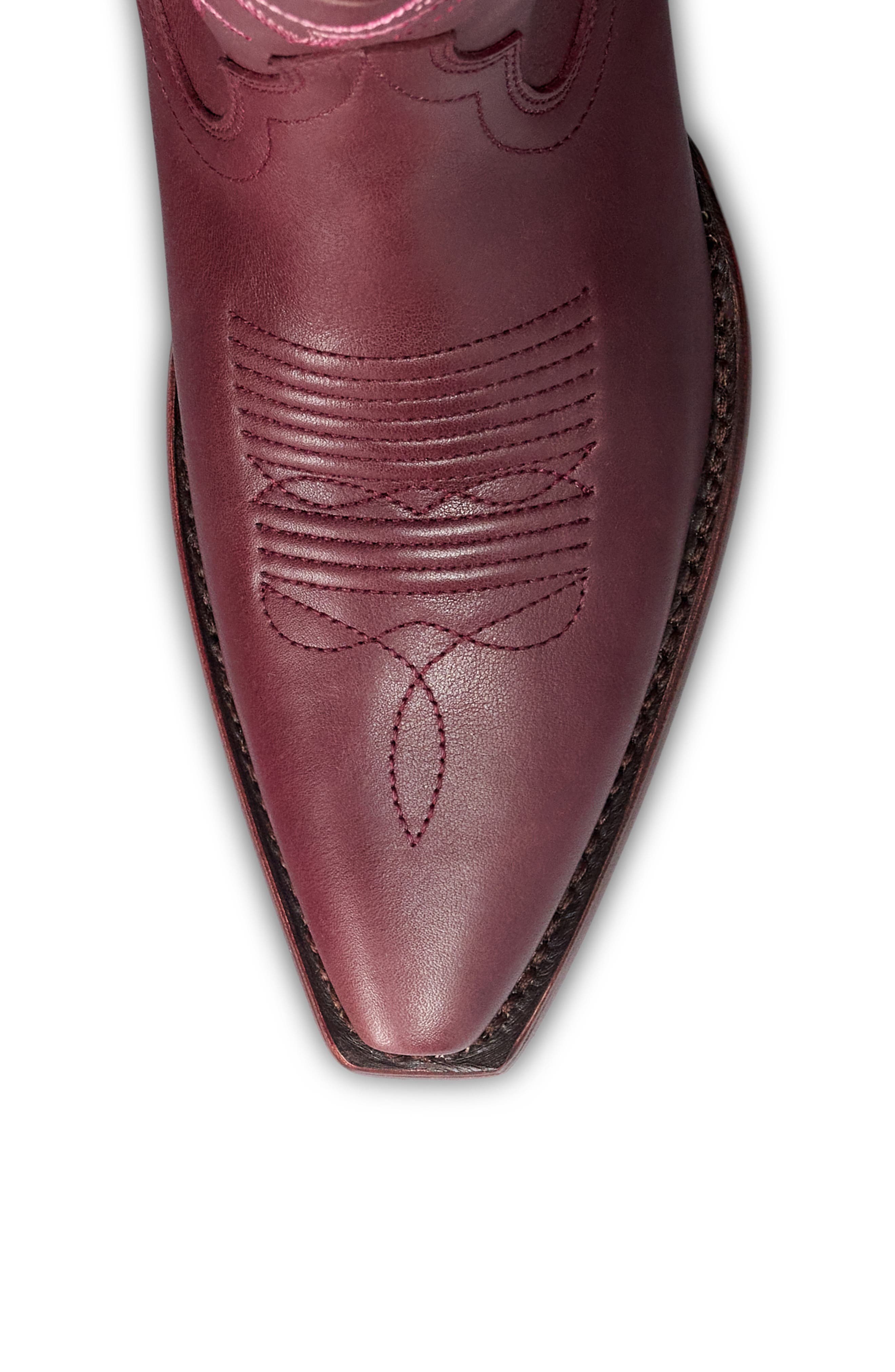 The Annie Hearts Western Boot, Alternate, color, WINE