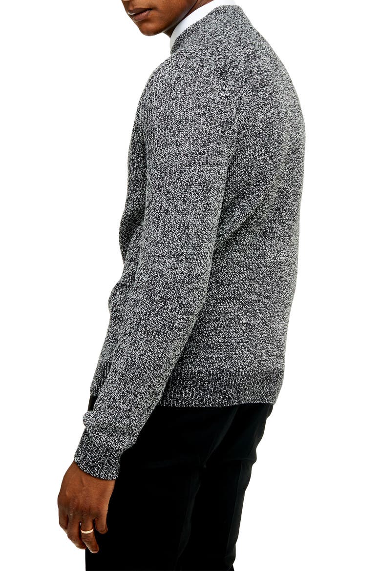 Jaspé Crewneck Sweater, Alternate, color, GREY