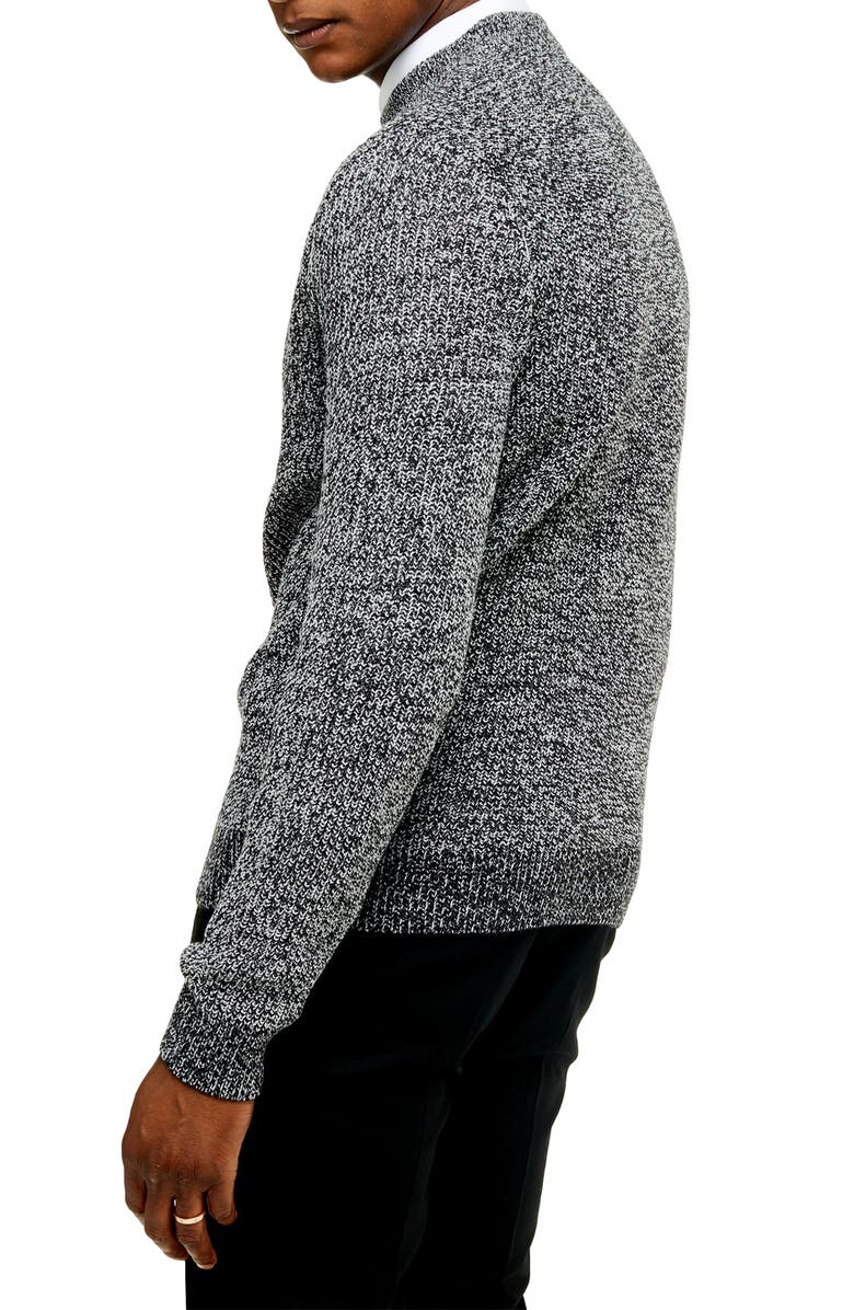 Topman Jaspé Crewneck Sweater, Alternate, color, 