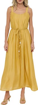 CIEBON Claudia Tie Waist Midi Dress