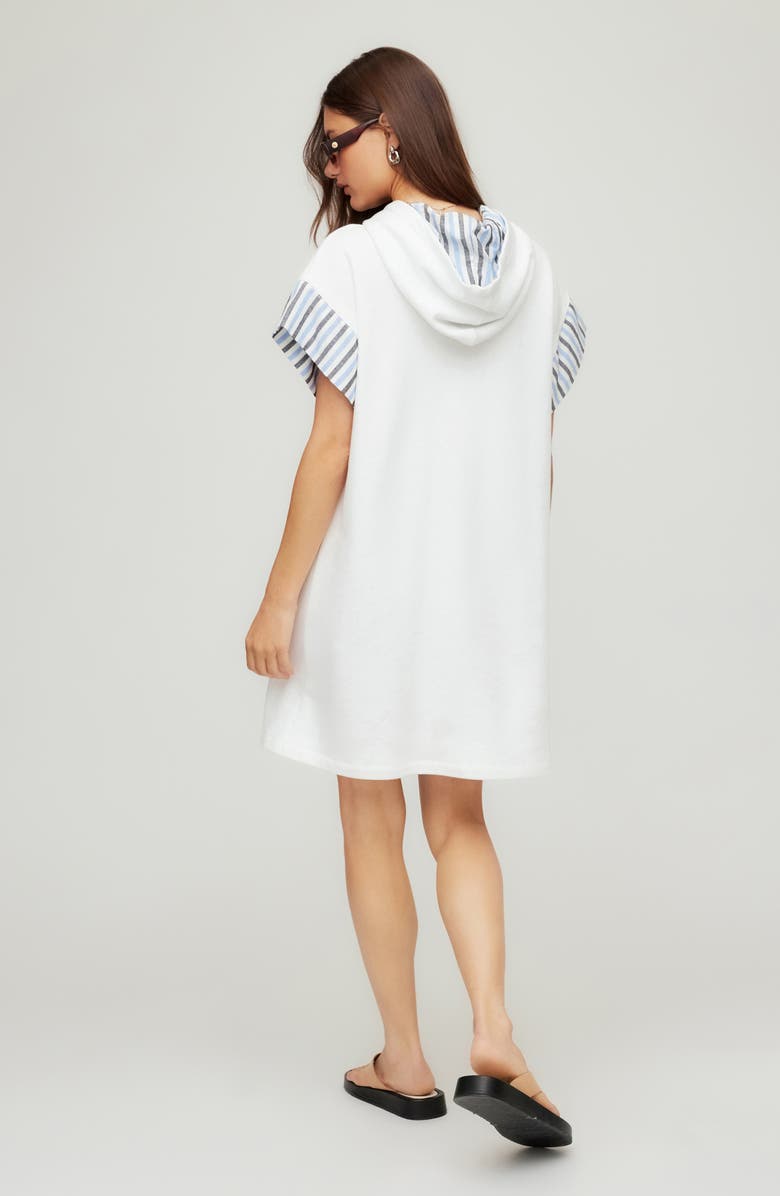 FIFTEEN TWENTY Dayna Contrast Detail French Terry Hoodie Minidress, Alternate, color, Off White