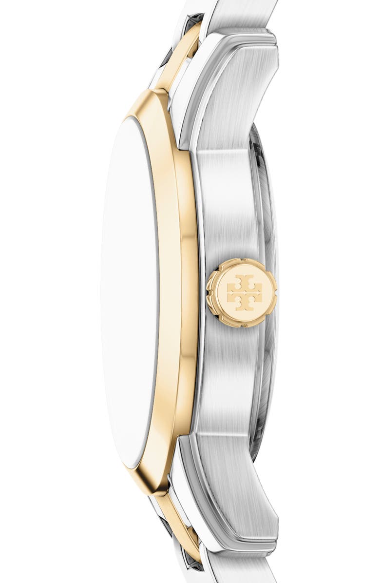 Tory Burch The Small Miller Bracelet Watch, 28mm, Alternate, color, Two Tone/ Mint Green