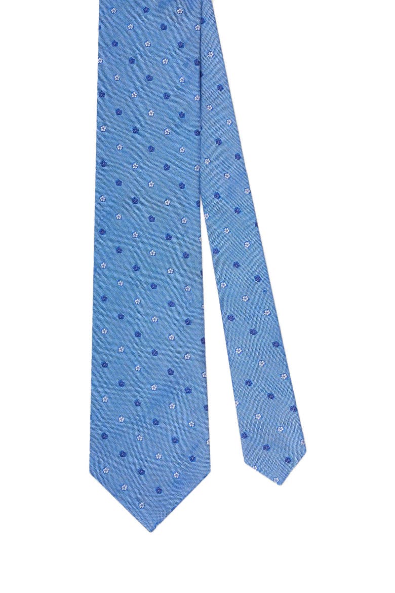 Robert Indigo Neat Necktie, Main, color, Light Blue Indigo Neat