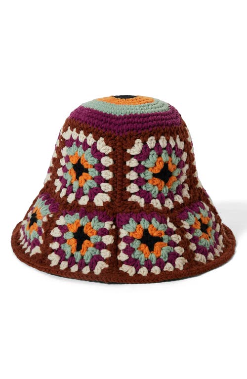 Brixton Knit Bucket Hat In Purple