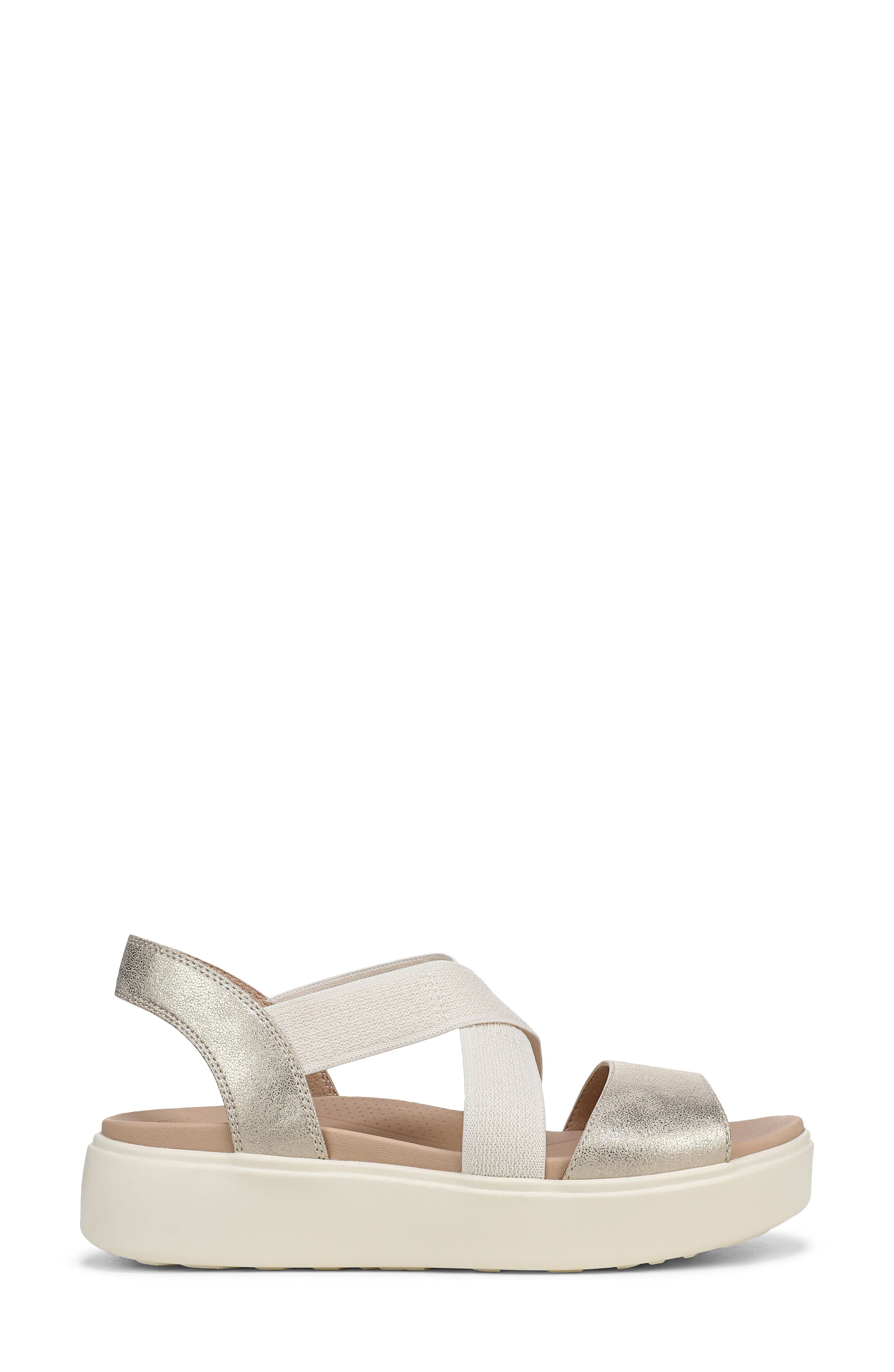 Madicldease Slingback Platform Wedge Sandal, Alternate, color, GOLD