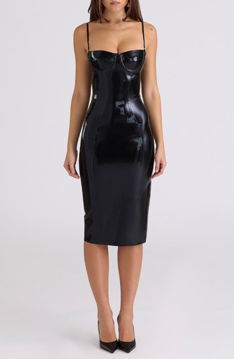 Noella Latex Midi Dress